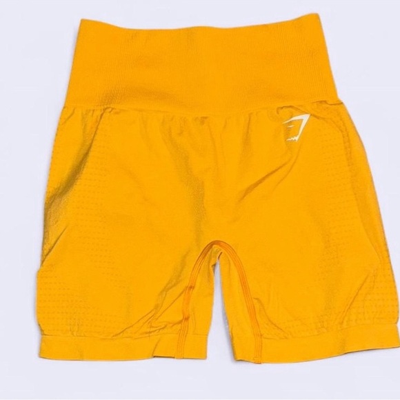 Gymshark Women's Vibrant Yellow Bike Shorts - Picture 1 of 4